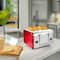 MegaChef Red 4 Slice Toaster in Stainless Steel